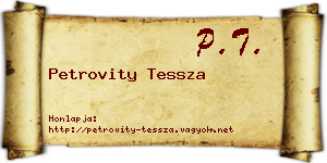 Petrovity Tessza névjegykártya